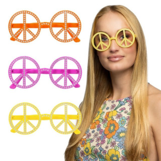 Lunettes Peace and Love strass - Accessoire fête
