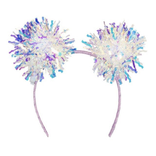 Serre-tête pompons lumineux - Accessoire fête