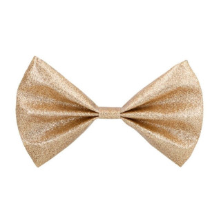 Nœud papillon pailleté or ou argent - Accessoire fête