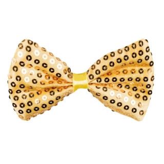 Nœud papillon sequins or ou argent - Accessoire fête