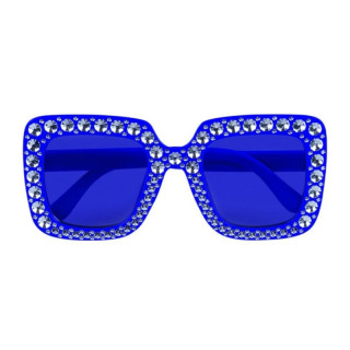 Lunettes bling bling bleues - Accessoire fête