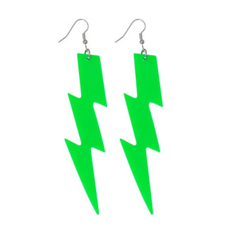 Boucles d’oreilles néon flash – Accessoire de fête fluo