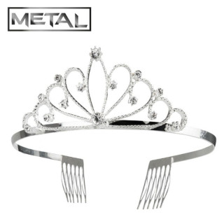 Couronne métal argent Reine Victoria - Accessoire royal
