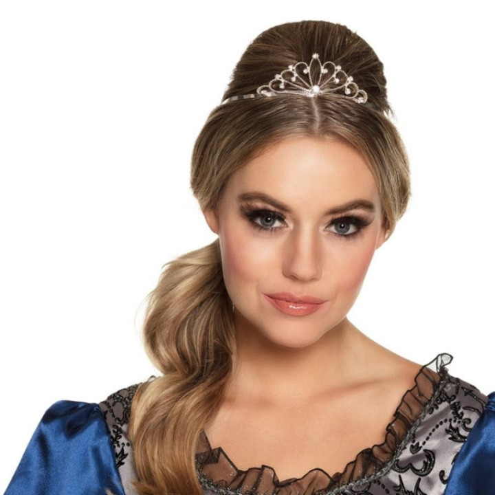 Couronne métal argent Reine Victoria - Accessoire royal
