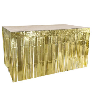 Jupe de table lametta 3m x 74cm - Décoration fête