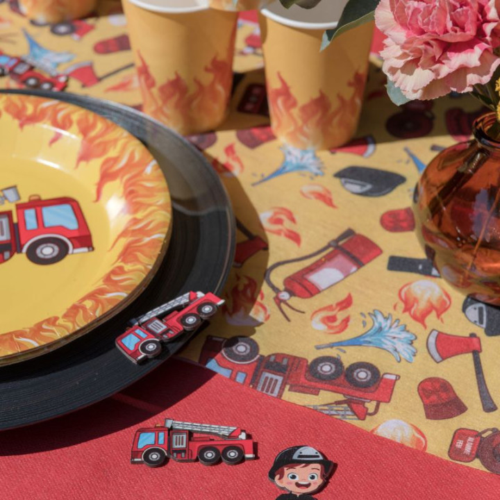 Confetti bois pompier x10 - Décoration table