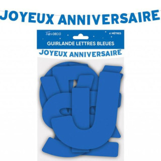 Guirlande lettre Joyeux anniversaire - Décoration de salle