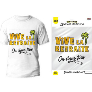 T-shirt à dédicacer Vive la Retraite - Article de Fête