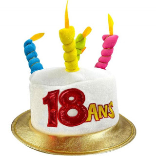 Chapeau anniversaire gâteau âge - Article de fête