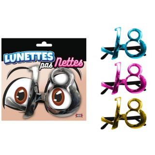 Lunettes anniversaire métallisées - Article de fête