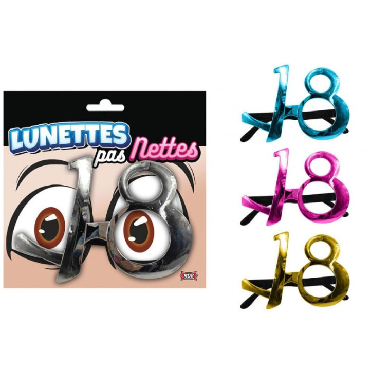 Lunettes anniversaire métallisées - Article de fête