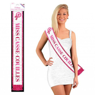 Écharpe Miss Casse couilles - Accessoire fête humoristique
