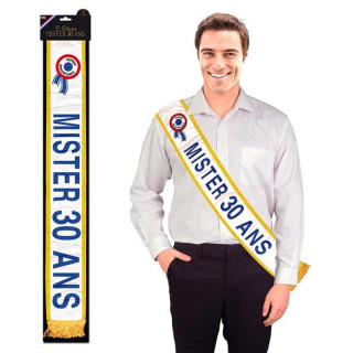 Écharpe Mister Âge 18 à 60 ans - Fête anniversaire