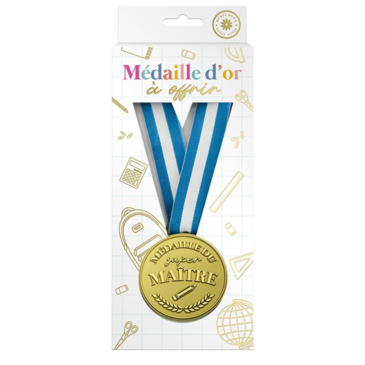 Médaille d’or Super Maître - Cadeau fin d’année scolaire