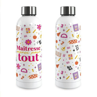 Gourde isotherme Maîtresse Merci pour tout - Cadeau maîtresse