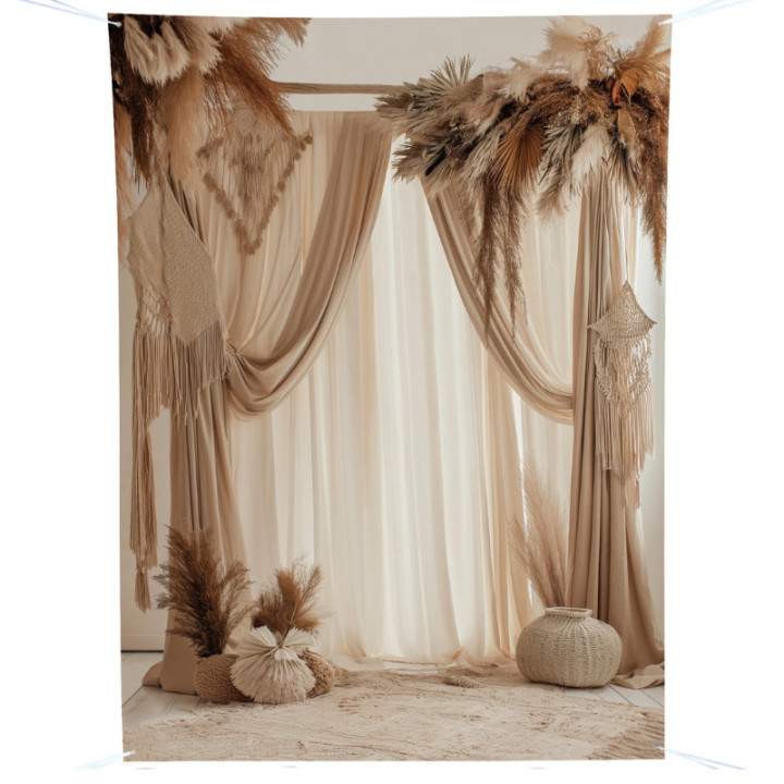 Toile de fond mariage naturel - Décoration de salle