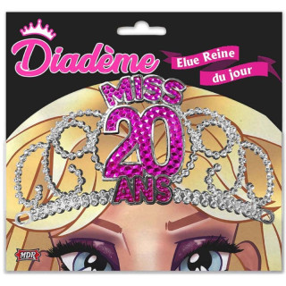 Diadème Miss fuchsia  - Accessoire anniversaire