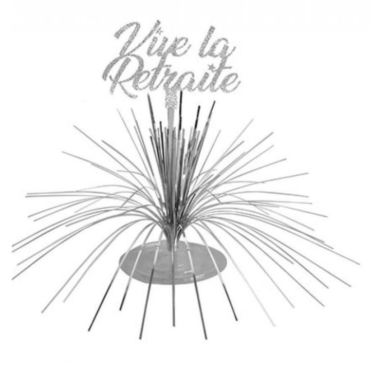 Centre de table vive la retraite - Décoration de table