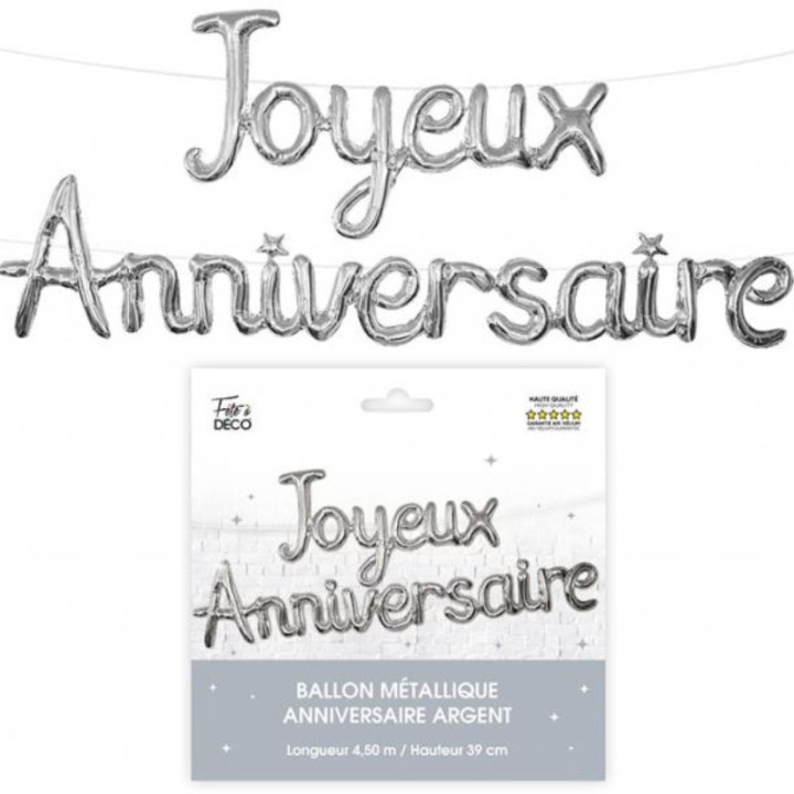 Ballon métallique Joyeux Anniversaire - Article de fête