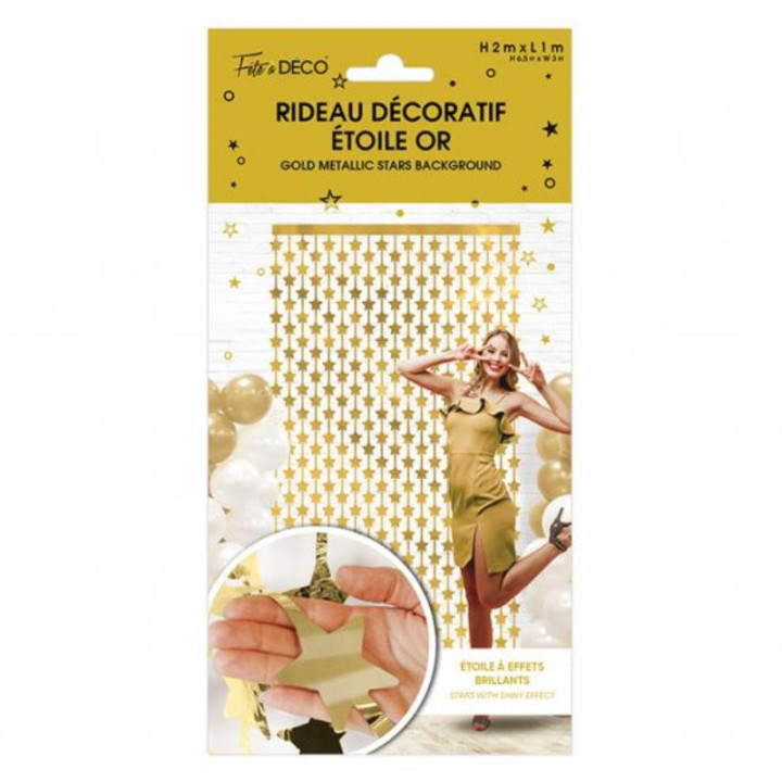 Rideau décoratif étoiles - décoration fête