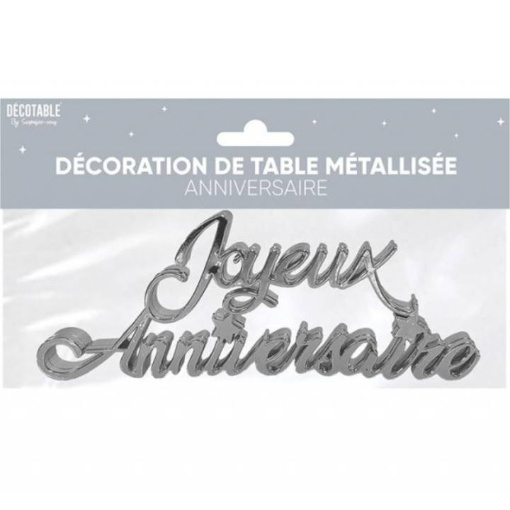 Mot Joyeux anniversaire - Décoration de table