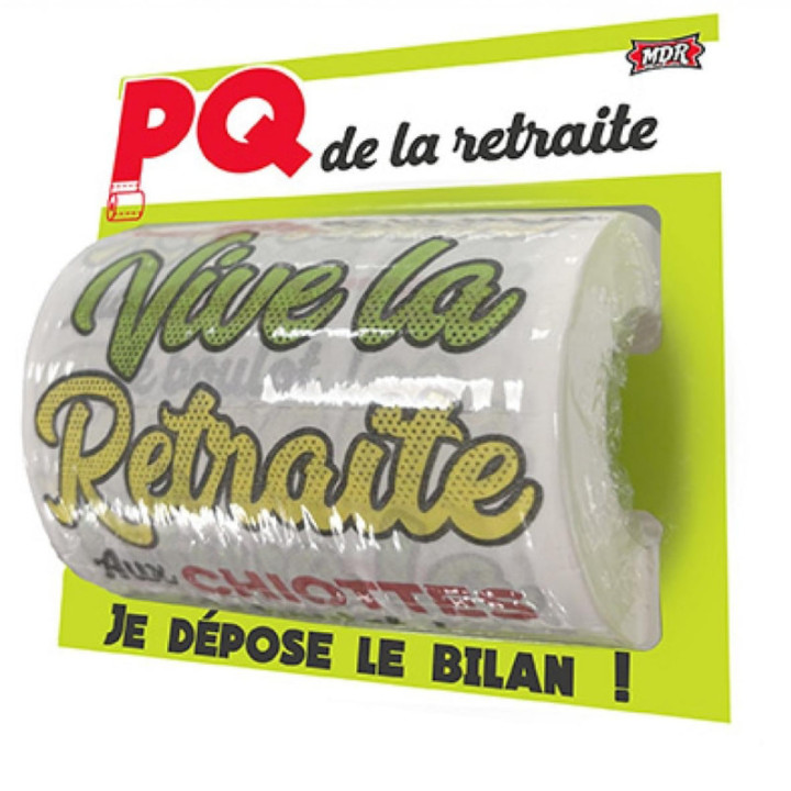 Papier toilette Vive la Retraite - Cadeau humoristique