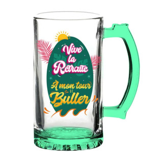 Chope à bière Vive la Retraite - Cadeau retraite