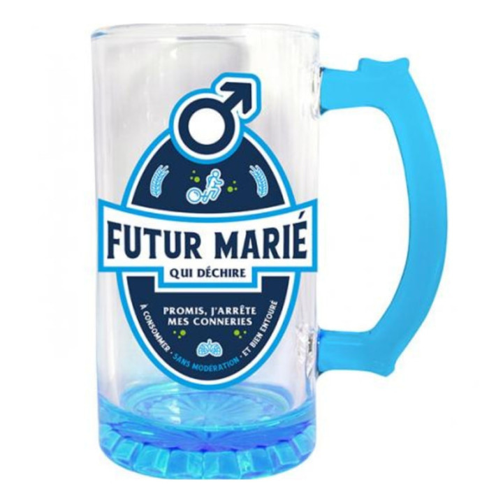 Chope à bière Futur Marié - Cadeau EVG