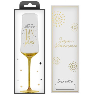 Flûte à champagne anniversaire - Cadeau anniversaire
