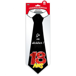 Cravate noire anniversaire - Cadeau anniversaire