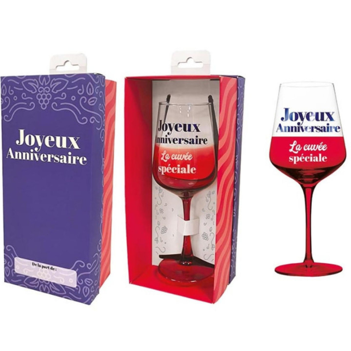 Verre à vin anniversaire - Cadeau anniversaire