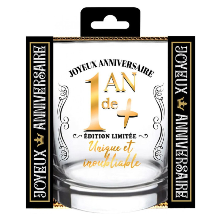 Verre à spiritueux anniversaire - Cadeau fête anniversaire