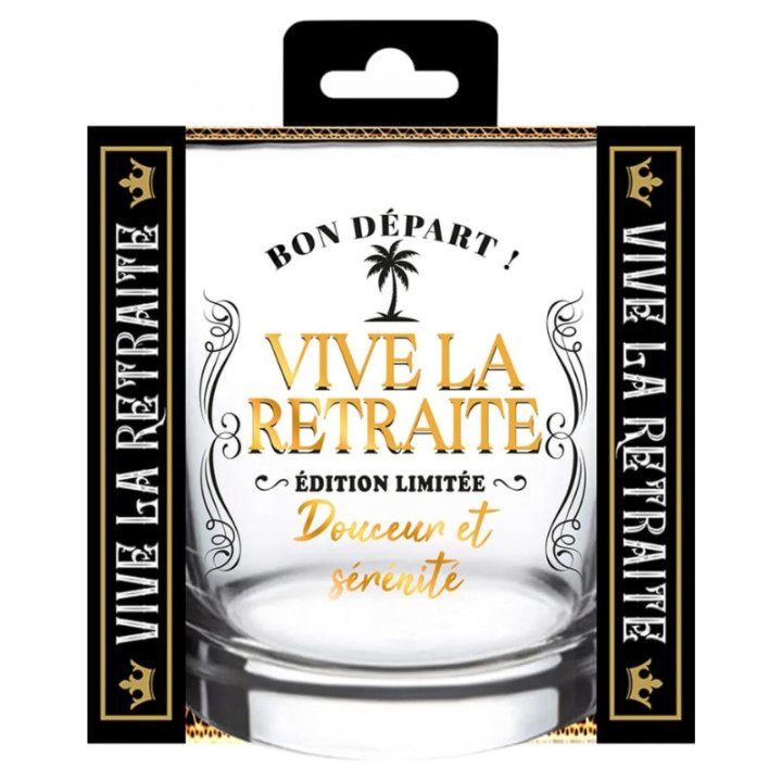 Verre à spiritueux Vive la Retraite - Cadeau retraite