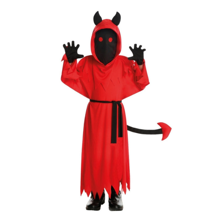 Costume enfant diable rouge masqué - Déguisement halloween