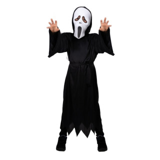 Costume enfant fantôme noir avec masque - Halloween