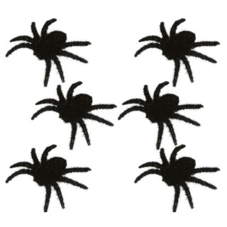 Araignées poilues 6 cm - Décoration Halloween réaliste