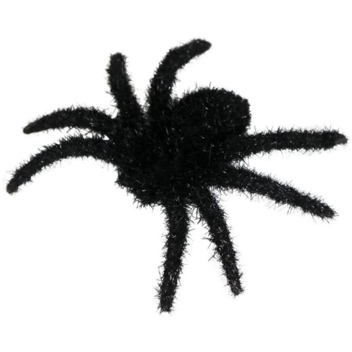 Araignées poilues 6 cm - Décoration Halloween réaliste