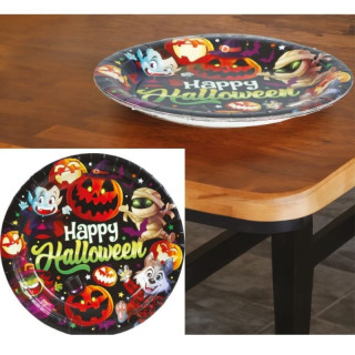 Assiettes petits monstres x6 - Vaisselle Halloween enfant