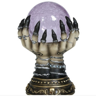 Boule de cristal lumineuse 23 cm - Décoration Halloween voyante
