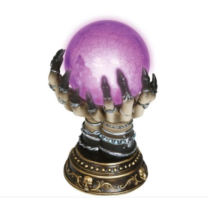 Boule de cristal lumineuse 23 cm - Décoration Halloween voyante