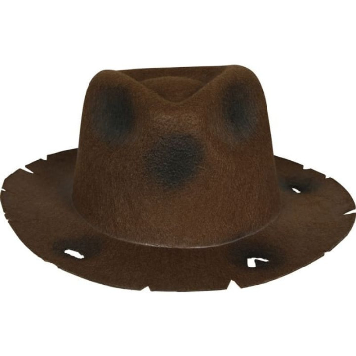 Chapeau feutre tueur marron - Accessoire déguisement Halloween