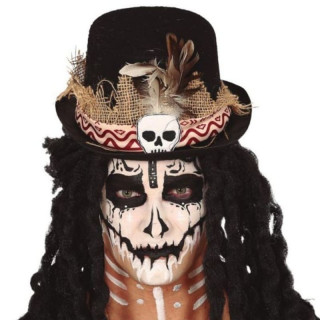 Chapeau haut de forme vaudou - Accessoire déguisement Halloween