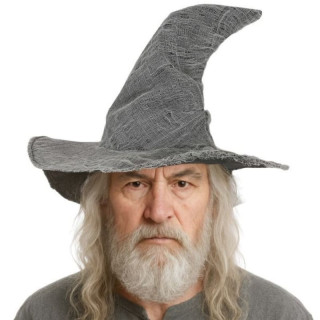 Chapeau sorcier gris - Accessoire déguisement Halloween