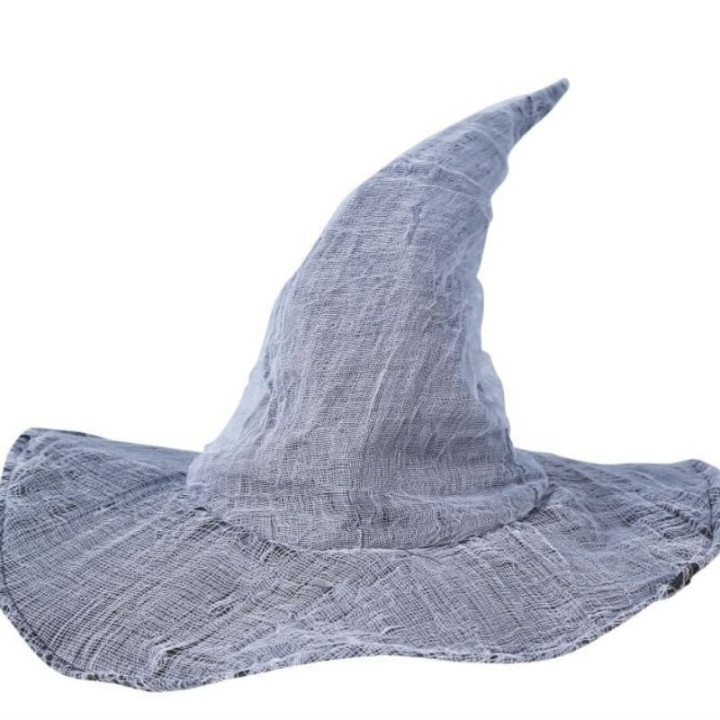 Chapeau sorcier gris - Accessoire déguisement Halloween