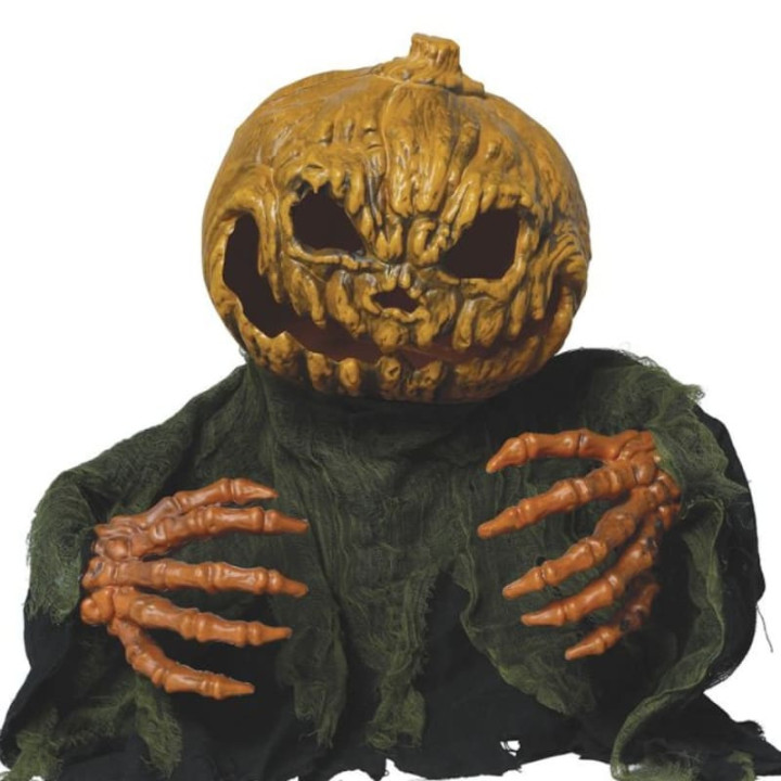 Citrouille de l'horreur 50 cm animée - Décoration Halloween sonore