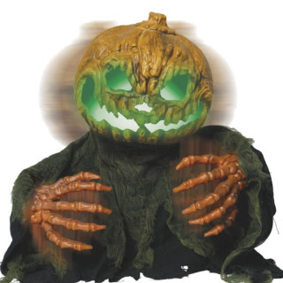 Citrouille de l'horreur 50 cm animée - Décoration Halloween sonore