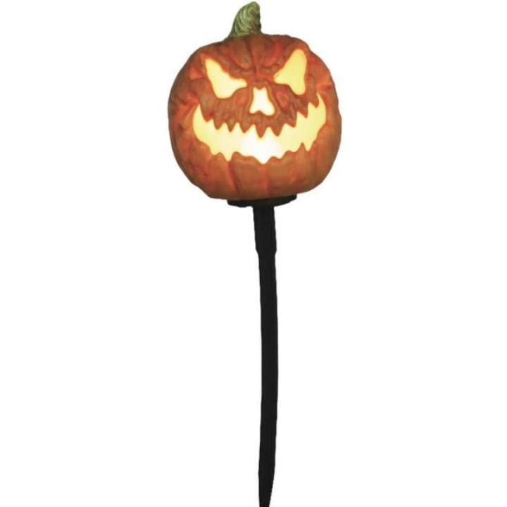 Citrouilles sur pic 13 cm x3 animées - Décoration Halloween extérieur