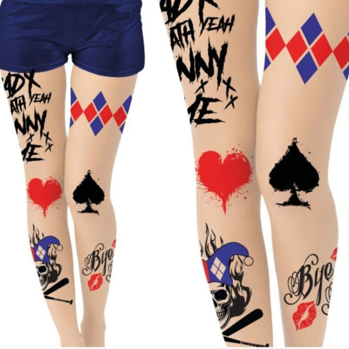 Collant opaque Harley Quinn - Accessoire déguisement Halloween
