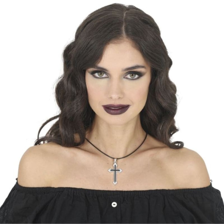 Collier croix métal - Accessoire déguisement Halloween
