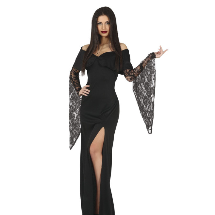Costume Morticia dentelle - Déguisement Halloween fille